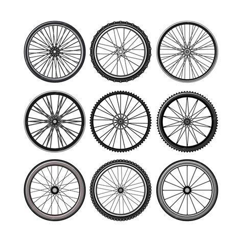 Premium Vector | Wheel bike set cartoon vector illustration