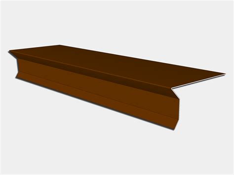 D Style Shingle Roof Kynar™ Steel Drip Edge 24 Gauge