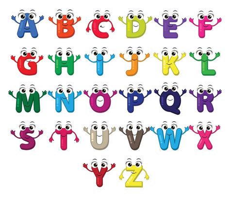 Cartoon ABC Alphabet Characters Vector Set 16537118 Vector Art At Vecteezy