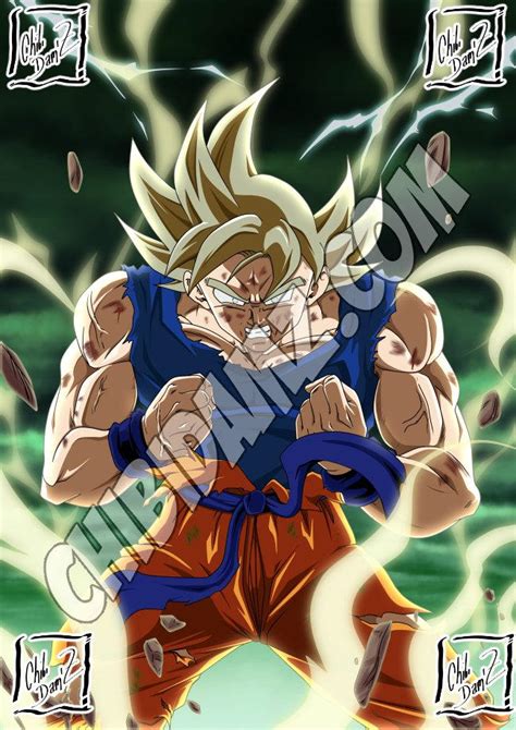 Goku Become A Super Saiyan For A First Time By Chibidamz On Deviantart