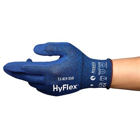 HyFlex 11 819 ESD Touch Screen Compatible Gloves 18 Gauge Size 11