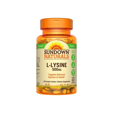 Sundown L Lysine 500 Mg Tablets 100 Tablets Valpacks