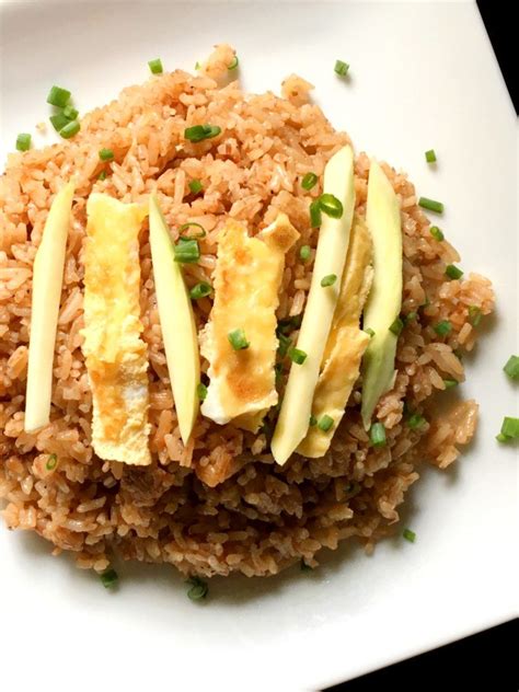 15 Minutes Binagoongan Rice With Mango And Egg Amiable Foods