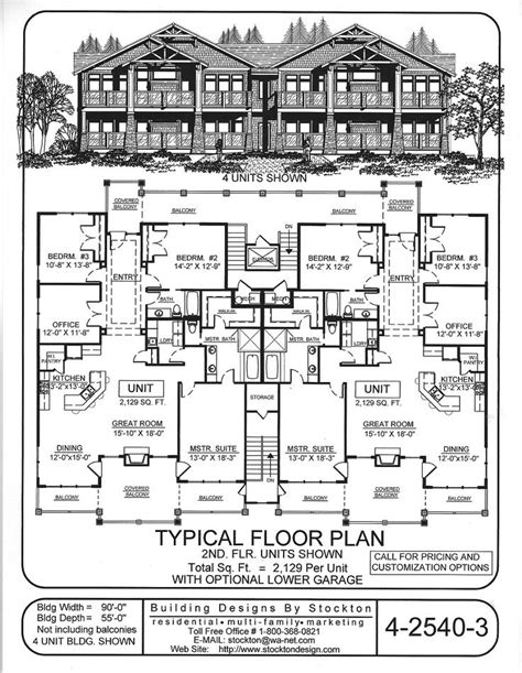 Building Designs By Stockton Plan Town House Floor Plan