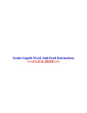 Fillable Online Scotts Liquid Weed And Feed Instructions Fax Email