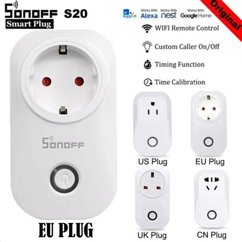 Sonoff S Eu Plug Wifi Smart Power Socket Switch Wireless App Remote