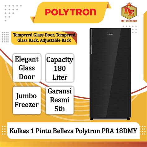 Jual Kulkas 1 Pintu Belleza Polytron PRA 18DMY Shopee Indonesia