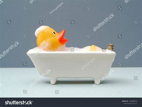 Giant Rubber Duck Taking Bath Grey Stock Photo 1268888818 | Shutterstock