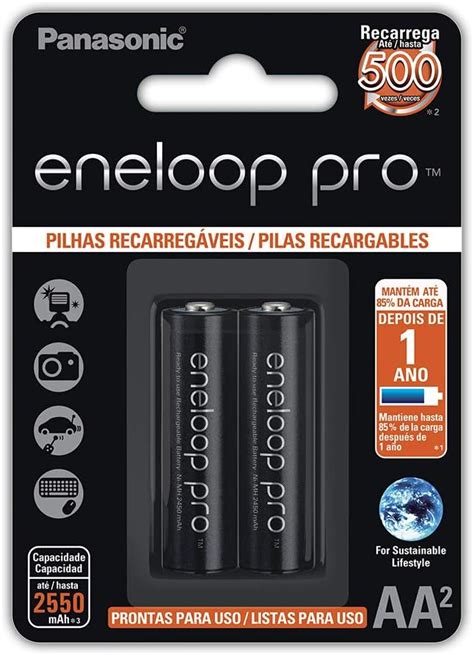 Pilha Recarregável Pro Aa Eneloop Bk 3hcce 2bb Br