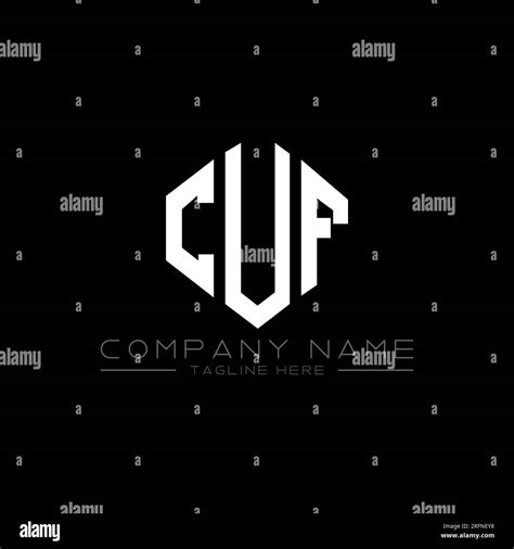 Cuf Letter Logo Design With Polygon Shape Cuf Polygon And Cube Shape Logo Design Cuf Hexagon