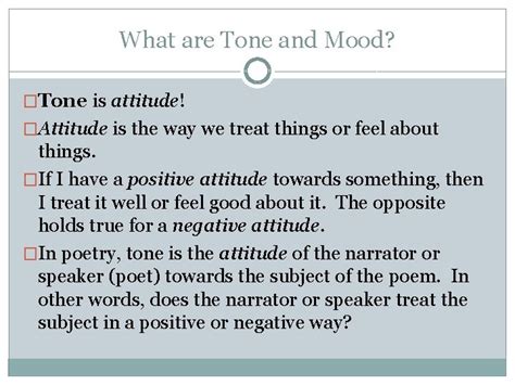 Tone And Mood In Poetry Its What You