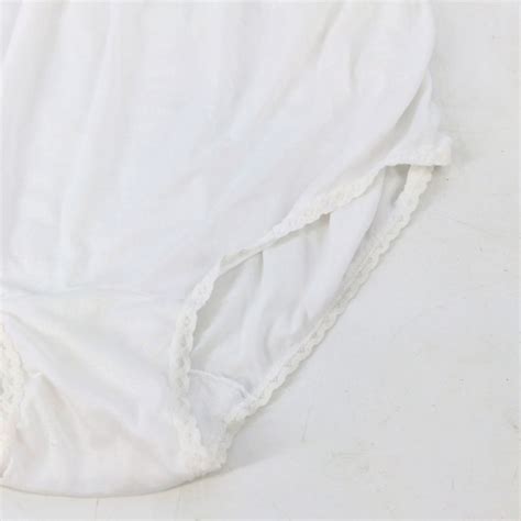 Carole Intimates Sleepwear Vtg White Semi Sheer Granny Panties