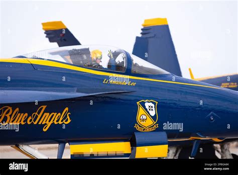 El Centro California Usa 11th Mar 2023 Us Navy Blue Angel Pilot Lt