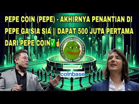 Pepe Coin Pepe Akhirnya Penantian Di Pepe Ga Sia Sia Dapat