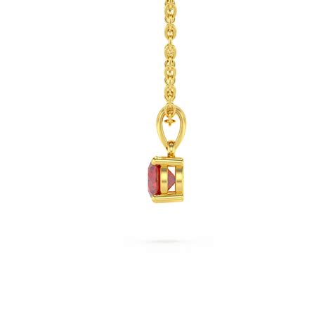 Collier Pendentif Or Jaune Rubis Bijou Pr Cieux Aden Maty