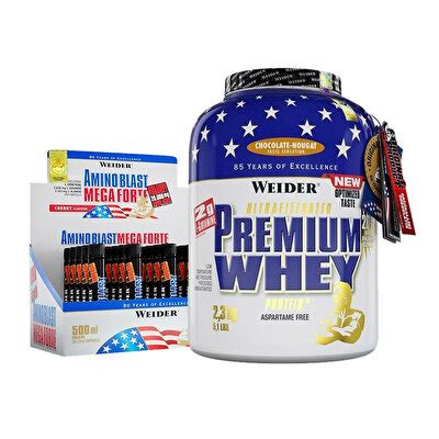 Weider Premium Whey 2300 Gr Amino Liquid Mega Forte Kombinasyonu