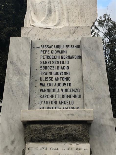 Monumento Ai Caduti Moricone RM Pietre Della Memoria