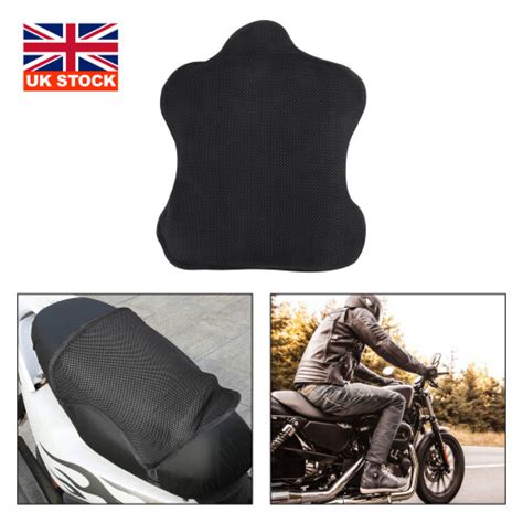 Motorcycle Comfort Gel Seat Cushion Universal Air Motorbike Pillow Pad Cover Uk On Onbuy