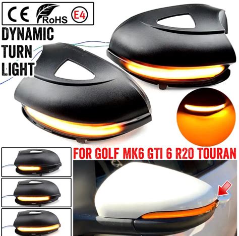 Vw Golf 6 Vi Mk6 Gti R Line R20 Touran Dynamic Blinker Led Turn Signal Light Side Mirror