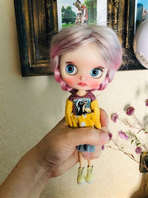 Sold Blythe Middie Doll Custom Pink Hair Etsy