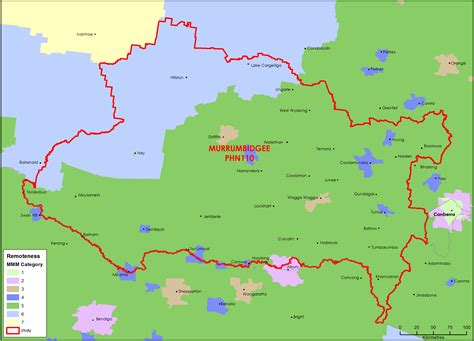 Murrumbidgee Nsw Primary Health Network Phn Map Modified Monash