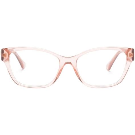 Versace Eyewear Occhiali Cat Eye Con Placca Medusa Rosa Stileo It