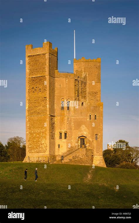 Orford Castle Suffolk View At Sunset Of The Well Preserved 12th