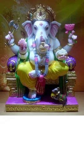 Multicolor Feet Painted Marble Ganesh Statue At Rs In Jaipur