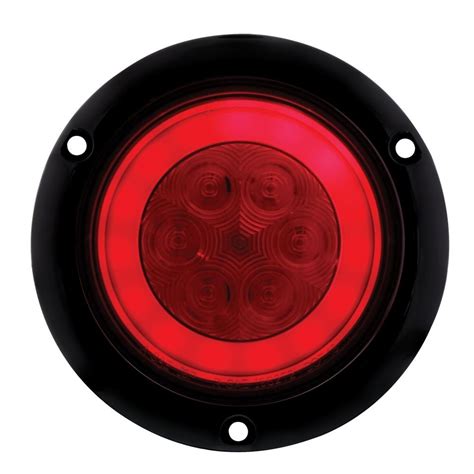 Halo Red Led Round Trailer Truck Stop Turn Brake Tail Light