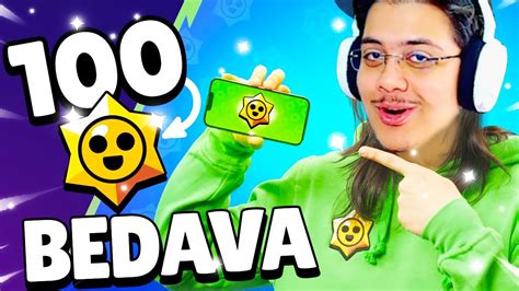 HERKESE BEDAVA 100 STARR HEDİYESİ VAR KOŞ Brawl Stars YouTube