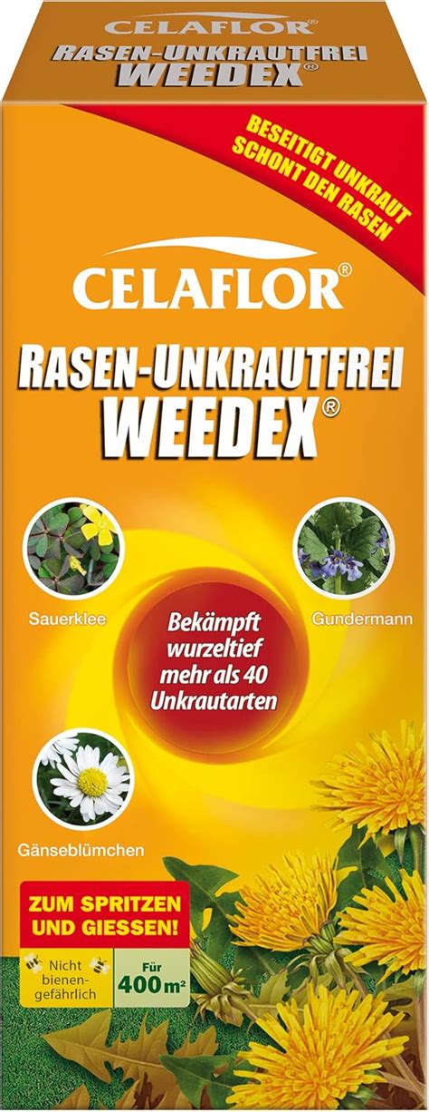 Celaflor Rasen Unkrautfrei Weedex Unkrautvernichter zur Bekämpfung von