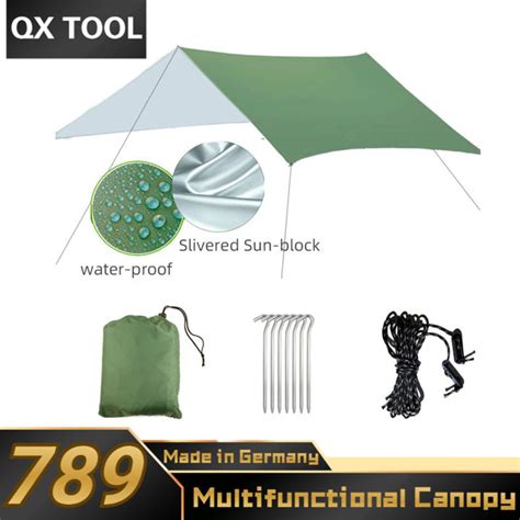 Qx Toolanti Uv Awning Canopy Tent Outdoor Waterproof Camping Trapal