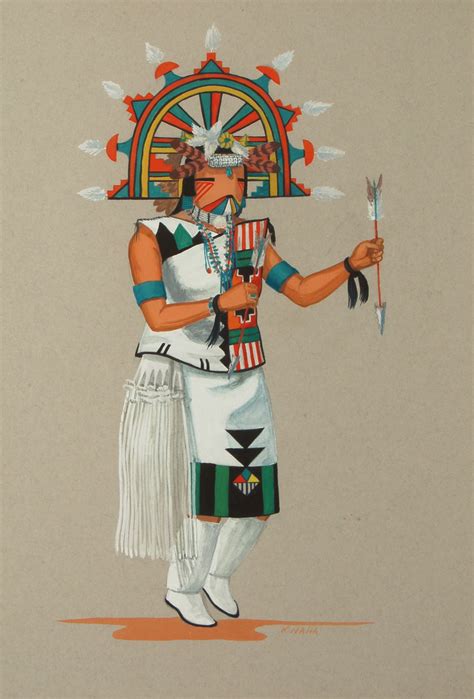 Native American Reserves Hopi katsina naha raymond painting artwork ...