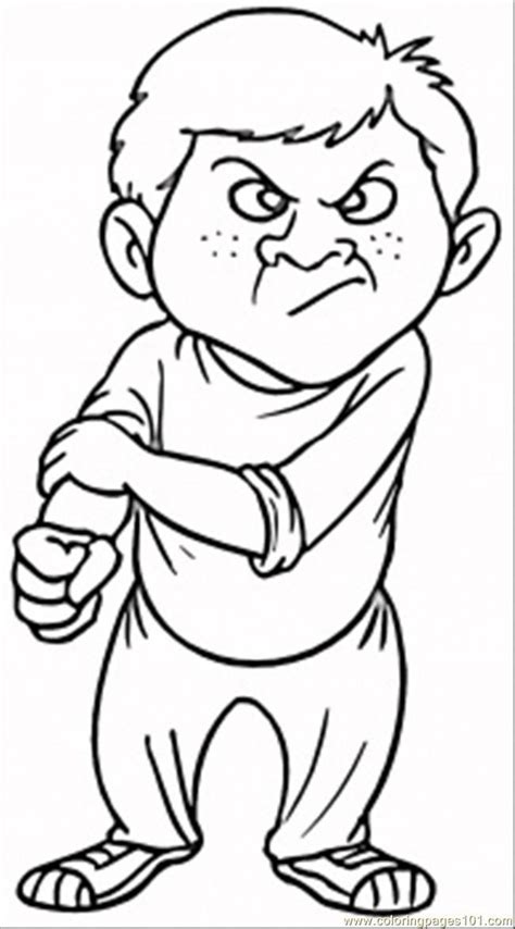 Coloring Pages | Angry Face Coloring Page