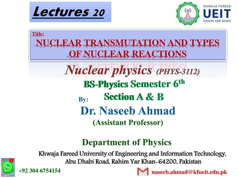 SOLUTION: transmutation and types of nuclear reactions detailed notes - Studypool