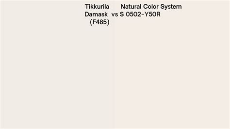 Tikkurila Damask F Vs Natural Color System S Y R Side By