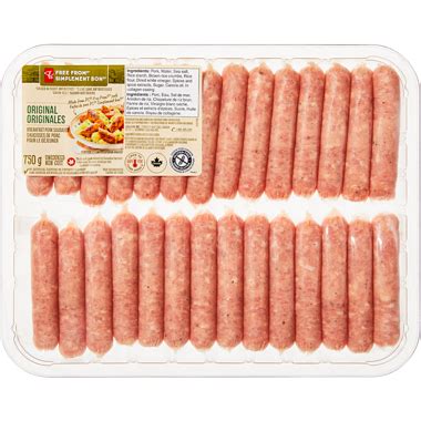 Pc Free From Original Breakfast Pork Sausages Club Pack Pc Ca