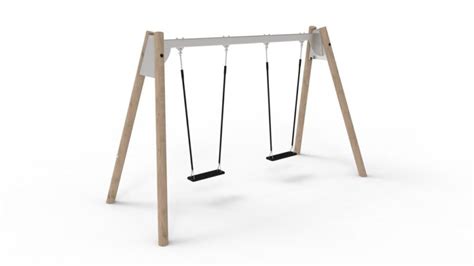 Steel Swing With Robinia Posts And Safety Seat Norna Playgrounds