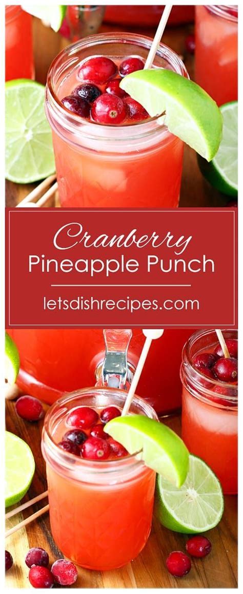 Cranberry Pineapple Punch Recipe This Festive Cranberry Punch Is Made Ahead And Frozen Then