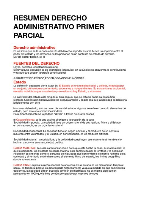 Resumen Parcial Definitivo Resumen Derecho Administrativo Primer