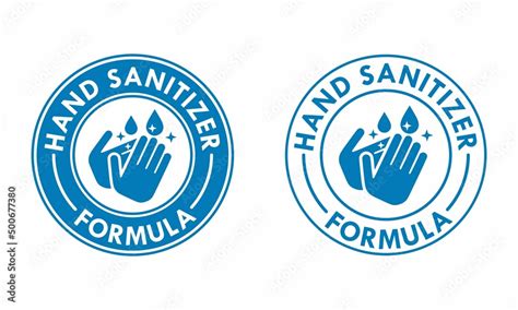 Hand sanitizer logo template illustration Stock Vector | Adobe Stock