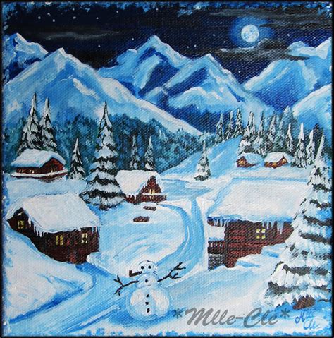 Paysage d'hiver by Mlle-Cle-Art on DeviantArt