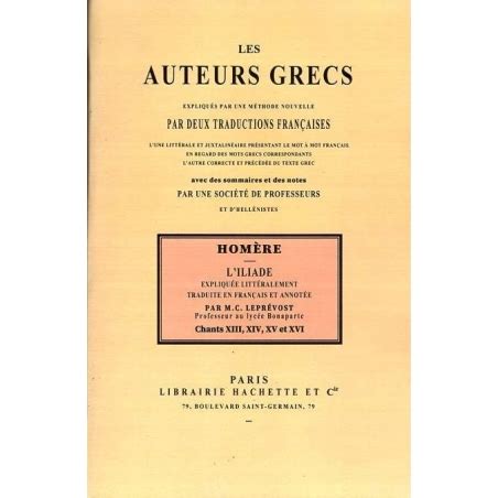 Les Auteurs Grecs Expliqu S D Apr S Une M Thode Nouvelle Hom Re