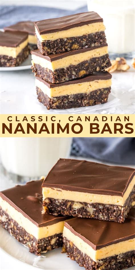 Classic, Canadian Nanaimo bars with a chewy chocolate base, buttercream ...