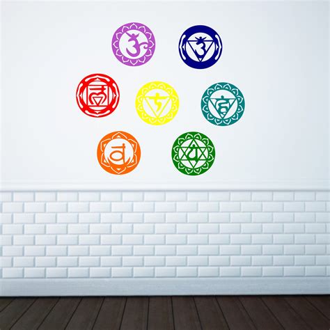 Chakra Wall Decals Chakra Art Chakra Decor Yoga Wall Decal Yoga