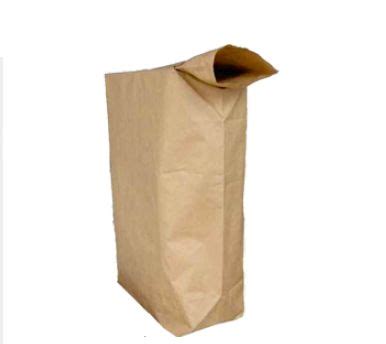 Brown Pasted Valve Type Multiwall Paper Bag For Food Packaging