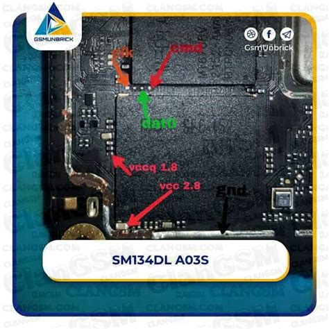 Samsung Galaxy A03s Isp Emmc Pinout Test Point