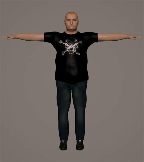 Average Guy 3d Model Animated Rigged Cgtrader