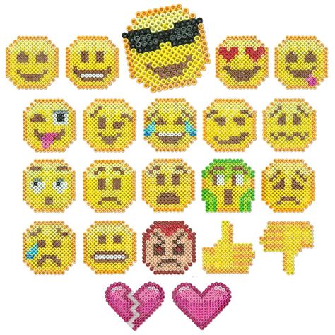 Perler Beads Emojis Emojis Abalorios Hama Manualidades Fáciles Para