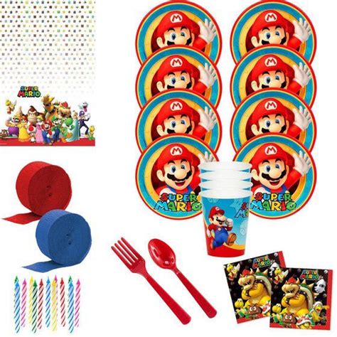 Super Mario Party Deluxe Tableware Kit Serves 8 Super Mario Party